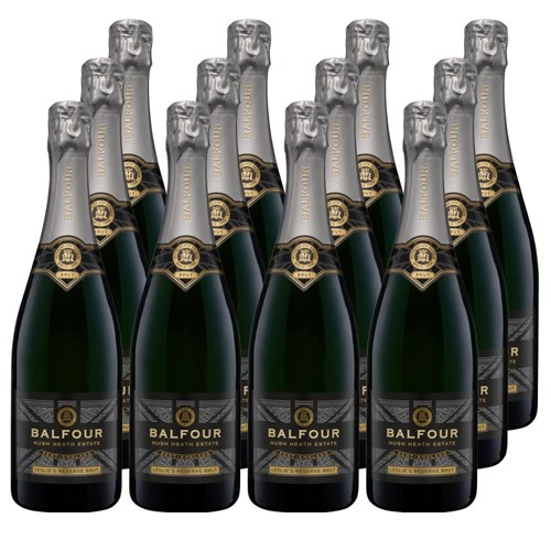 Buy a Case of 12 Bottles of Balfour Leslies Reserve Brut English Sparkling 75cl - Securely Packaged and Delivered Together
